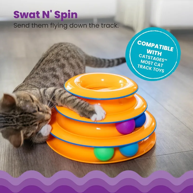 Cat Tunnel Toy - Zabawka dla zwierząt Czterowarstwowy gramofon Pet