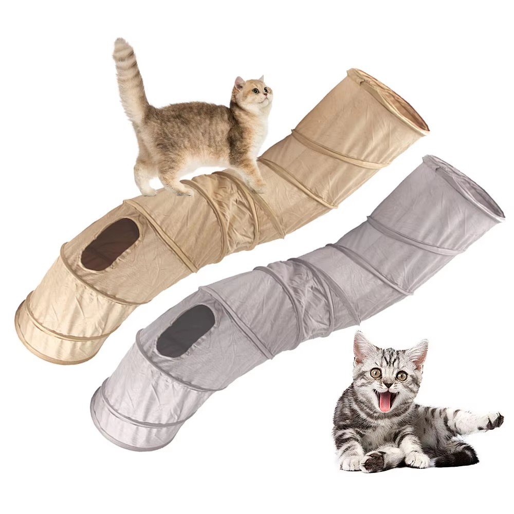 Cat Tunnel Toy - Składany tunel dla kota, długi, miękki