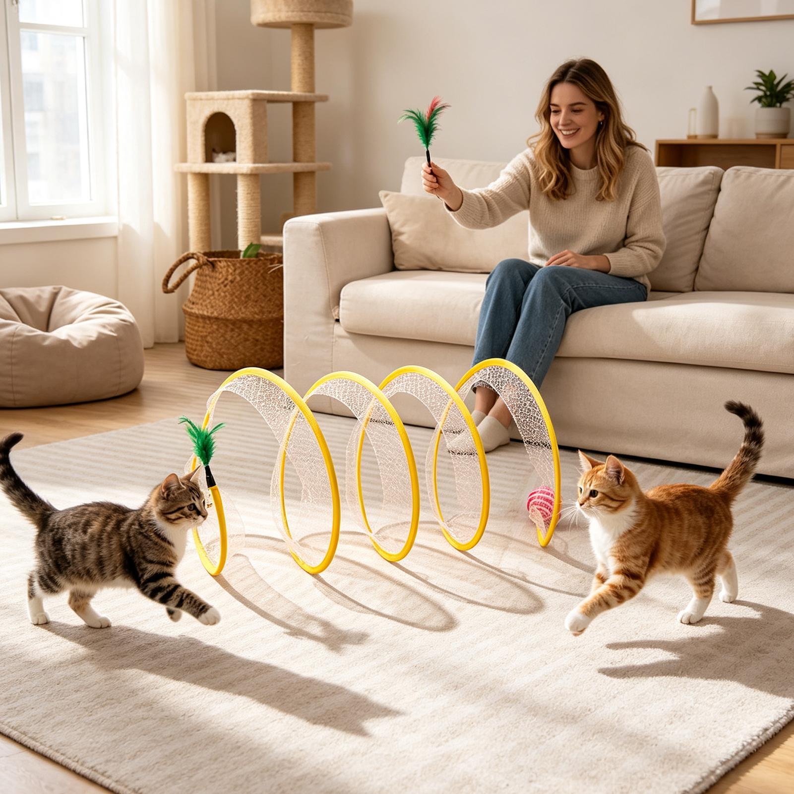 Spiralny tunel dla kota, skład – Cat Tunnel Toy recenzja i cena