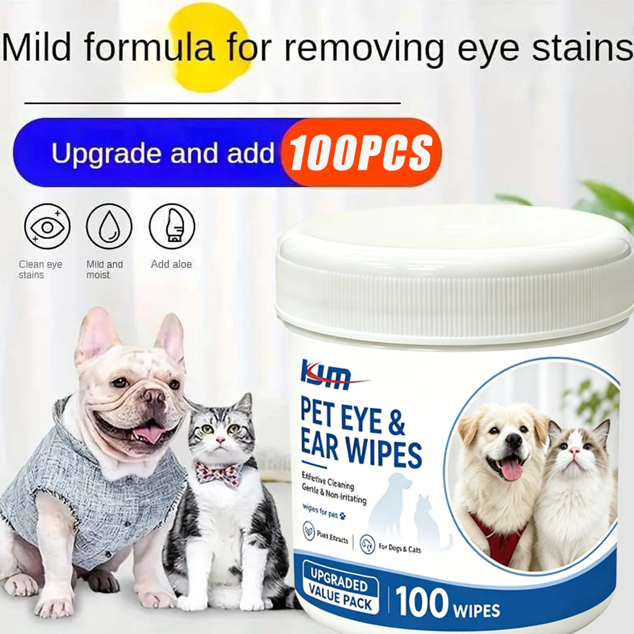 KJM 100 szt. Chusteczki do ocz – Pet Ear Cleaner recenzja i cena