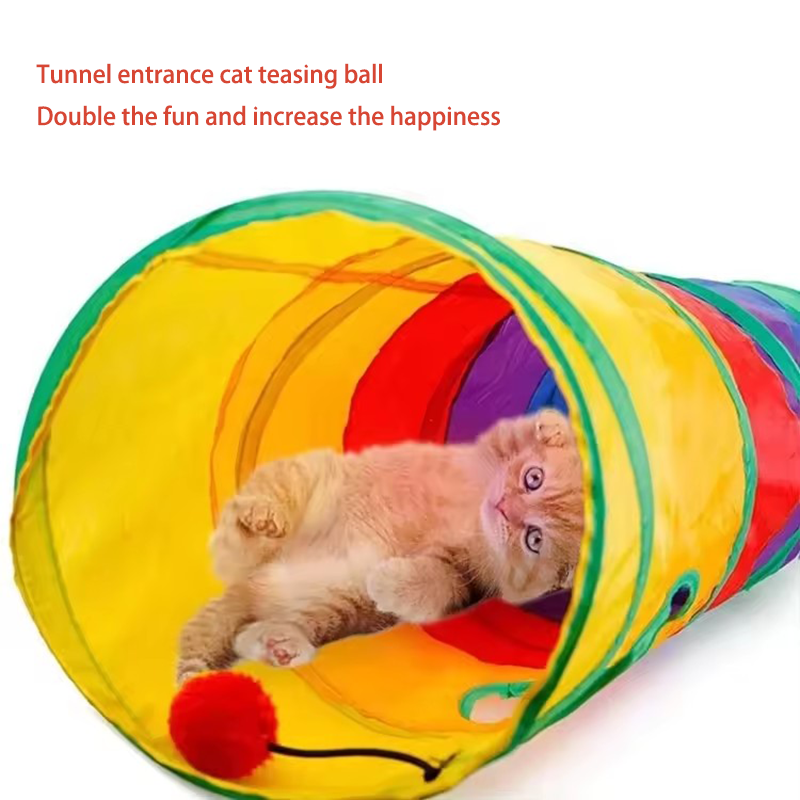Tunel dla kota w kształcie tęc – Cat Tunnel Toy recenzja i cena